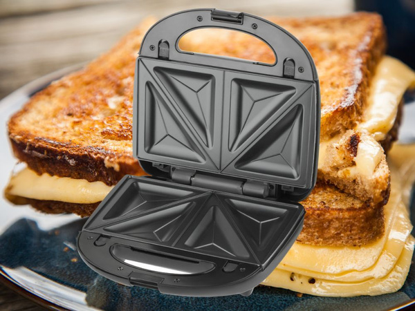 6-in-1 toaster, waffle maker, donut maker, interchangeable plates, 850w, non-stick