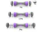Fitnesa hanteles regulējamas 2 x 2 kg komplekts no 2 gab. Regulējams svars