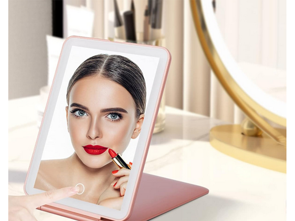 Led megvilágított smink tükör összecsukható utazótükör