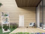 Échelle en bois pour parterres de fleurs, trois étagères, étagère pour plantes