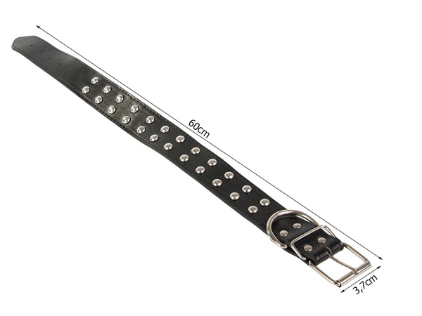 Studded dog collar eco leather adjustable l