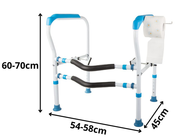 Poignée de toilette main courante réglable stable pour les personnes âgées
