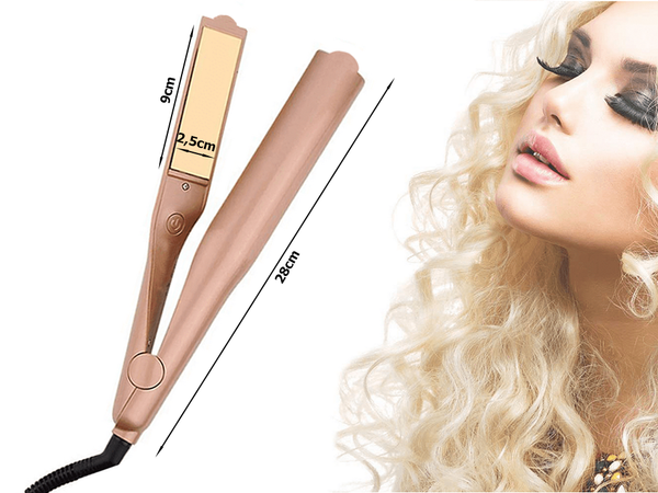 Haarglätter keramik lockenstab 2in1 twist