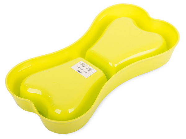 Bol de plástico para perros gatos doble 150ml x 2