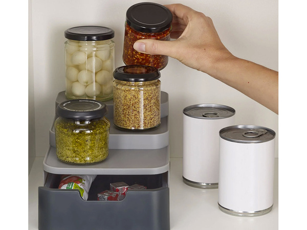 Kitchen organiser bin three tier drawer