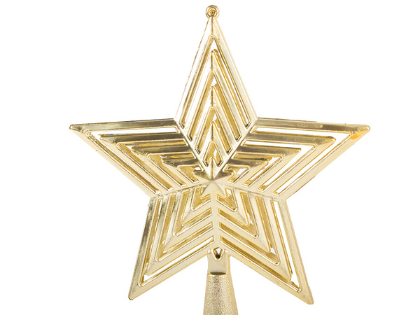 Estrella de navidad ornamento del arbol de navidad punta de navidad irrompible oro