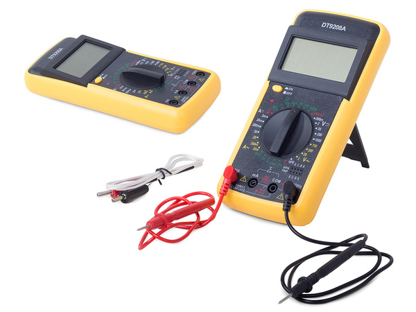Digitaalne lcd-voolumõõtur dt9208a sondiga