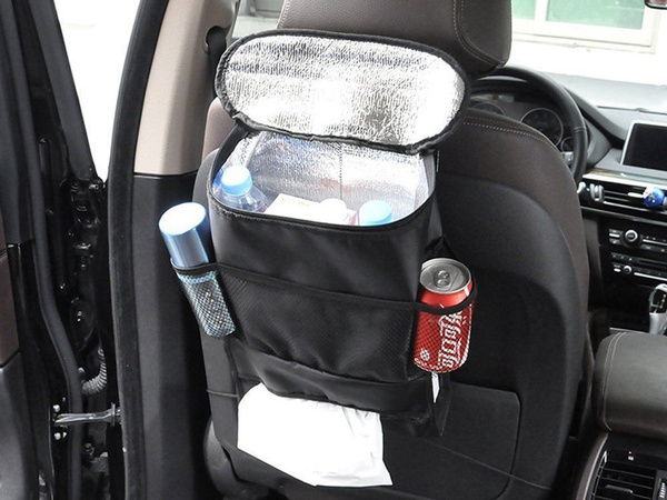 Car seat organiser with thermal bag