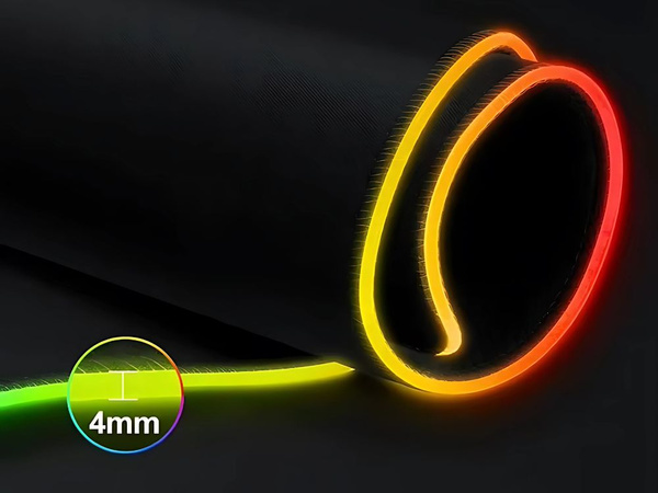 Tapis de jeu illumine rgb xxl 90x40 sous souris clavier usb