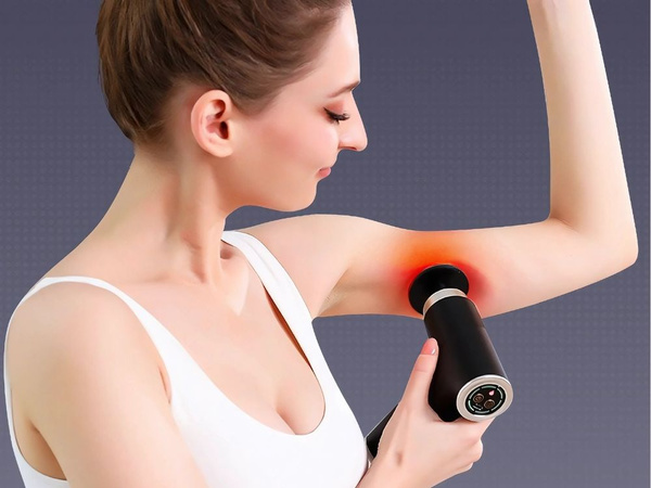 Pistolet do masażu masażer mocny rozgrzewający chłodzący 10 koncówek usb