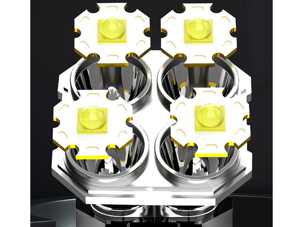 Wiederaufladbarer batteriebetriebener led-suchscheinwerfer militär polizei 2 in 1