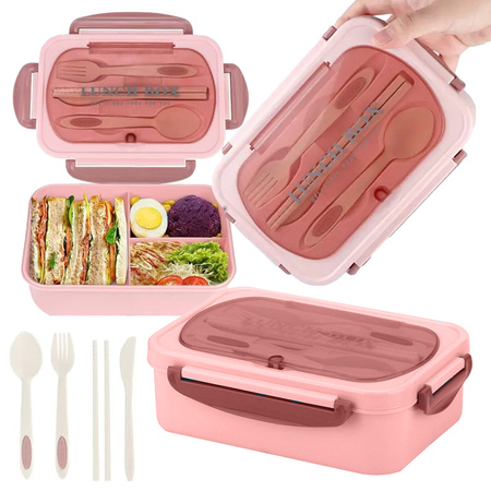 Lunchbox raňajkový box obedár s priehradkami príbory