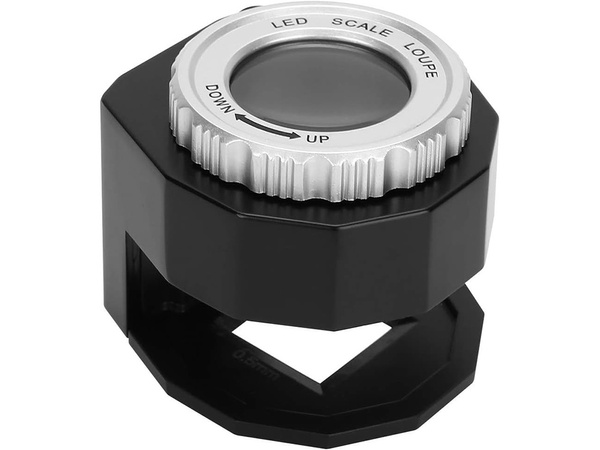 Loupe de bijoutier microscope 30x 3 led uv cartouche
