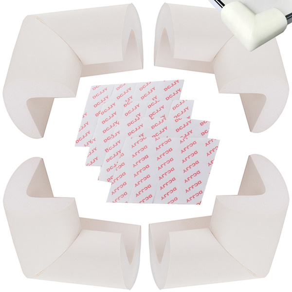 Foam corner protector for furniture corners white stickers x4