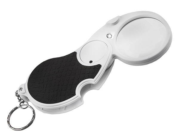 Folding magnifying glass pocket magnifying glass led