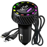Cargador de coche usb-c 14w y usb-a 15w para mechero rápido