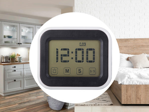 Electronic clock digital alarm clock lcd alarm display standing alarm
