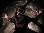 Sada umelých zubov + krv halloween upír dracula tesáky krv v tube