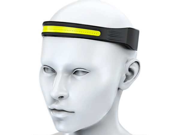 Head torch cob headband forehead 2in1