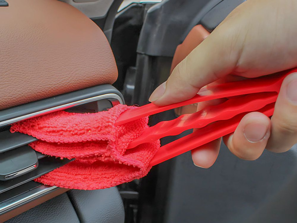 KIT DE LIMPIEZA DE COCHES CEPILLOS ALMOHADILLAS BOLSA ORGANIZADORA