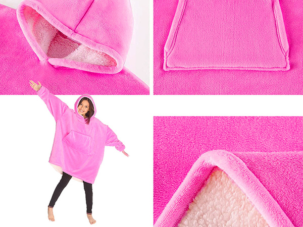 Teplá mikina oversize deka xxl 2v1 hrubý fleece