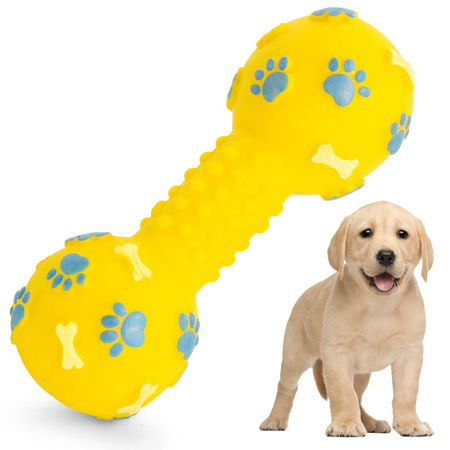 Jouet pour chien couineur chew rubber dumbbell bone