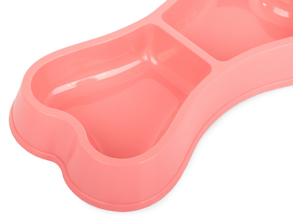 Plastic bowl for dog cat double 0.25l