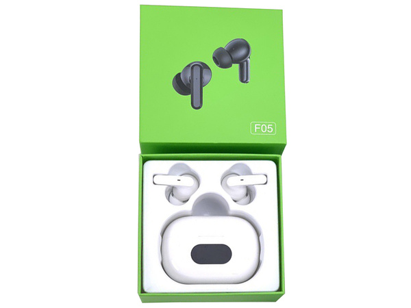 Bezdrátová sluchátka do uší bluetooth s nabíjecím pouzdrem s led diodami a mikrofonem