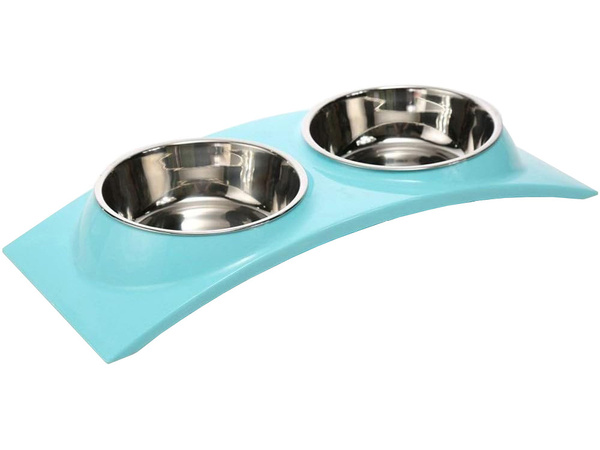 Douchettes en metal pour chiens et chats 2pc set 0.4 l