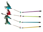 Cat toy fishing rod feather rattle play toy