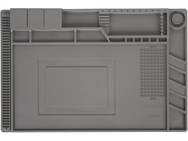 Mata silikonowa serwisowa lutowania organizer duża podkładka 30x45 magnes
