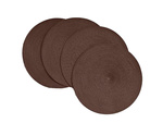 Napperon rond pour table de cuisine napperon tressé brun