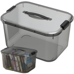 Storage container with lid handle closure large capacity 20l