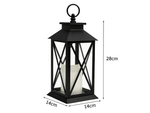 DECORATIVE LED LANTERN WITH ELECTRIC BATTERY-POWERED CANDLE