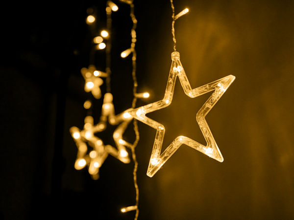 Star garland tuled valguse kardin 138 viinud väljas sooja värvi