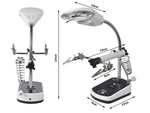 Third hand lutter 10x 3.5x 5 led zum löten