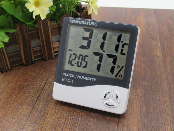 Notranji digitalni termometer lcd zunanji podatkovni alarm