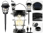 Solar camping lantern led garden lantern usb dusk motion sensor