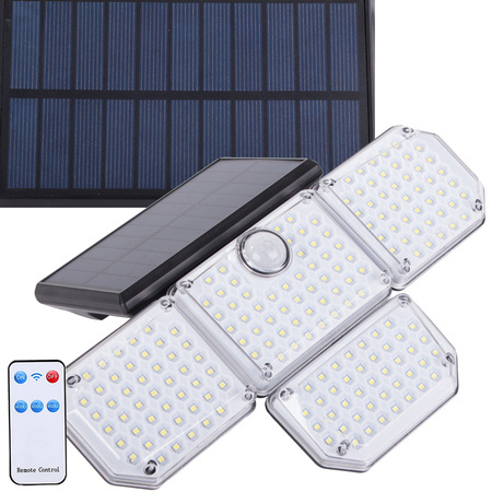 Solar lamp 181 led with twilight movement sensor + remote control garden street lamp