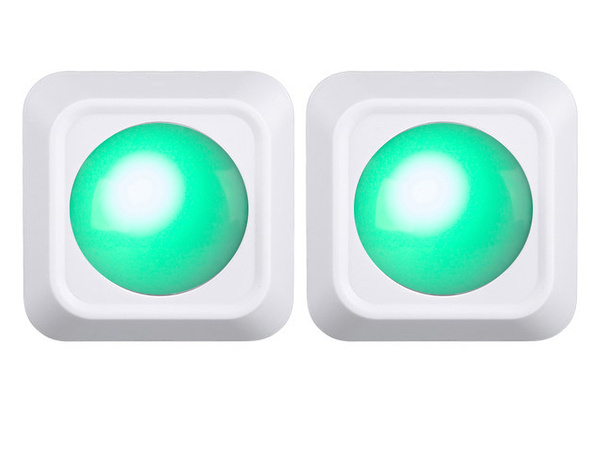 Belaidis rgb vadovaujama naktinė šviesa nuotolinio valdymo pultas 2 vnt.