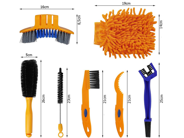 7-in-1 bike cleaning and maintenance kit reifenkettenbürste