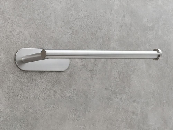 Kitchen paper towel holder adhesive metal silver loft