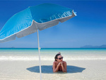 Velks xxl balkons plair parasols ar uv filtru 170 cm salokāmais
