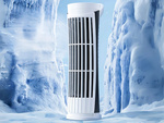 Mini kolonnas galda ventilators ar led apgaismojumu 2 ātrumi usb klusa darbība