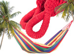 Hamaca de jardín doble xxl funda turista a rayas 200 x 150 grande