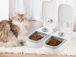Comedero doble para perro gato dispensador automático de comida temporizador grande