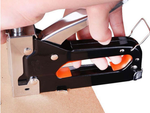 Upholstery stapler hand tacker for 4-14mm staples metal 3 in 1 locking mechanism