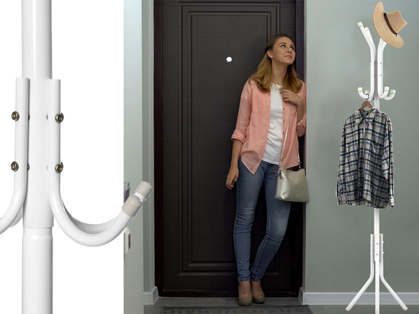 Clothes rack outerwear jackets floor hook arms