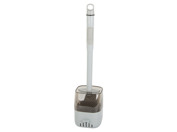 Brosse de toilette en silicone pour la salle de bain avec distributeur de liquide