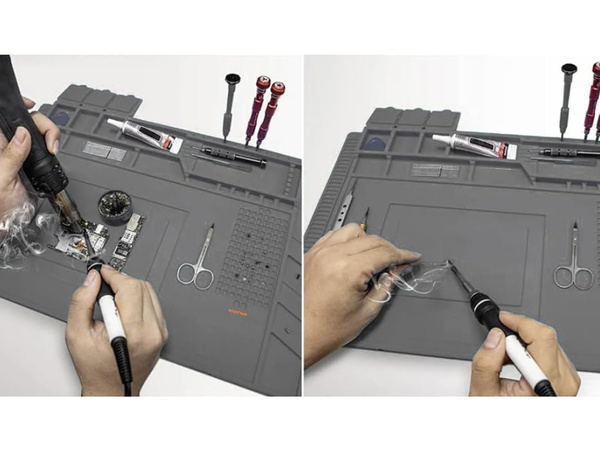 Silikonová servisní podložka pro pájení velká podložka 30x45 magnet